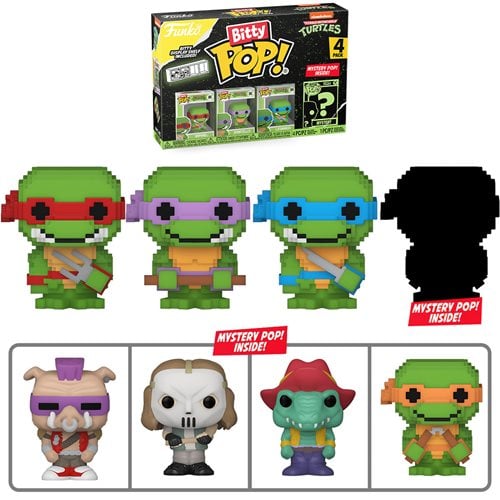 Bitty Pop! Mini-Figure 4-Pack-TMNT Comics 8-Bit