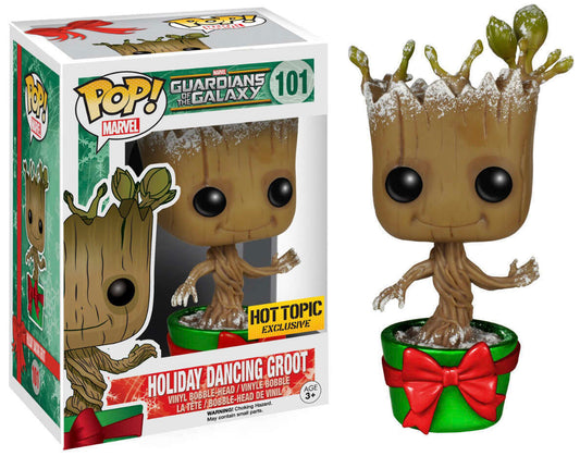 POP Marvel: GOTG Holiday Dancing Groot (Metallic W/ Snow)