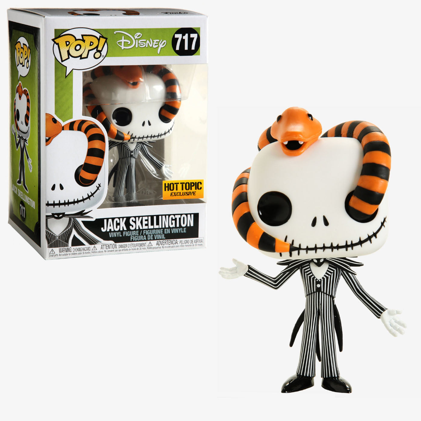 Pop! Disney-Nbc Jack Skellington with Snake -Hot Topic