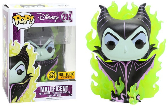 Pop! Disney-  Maleficent (Flames) Hot Topic Exclusive (Glow in the Dark)