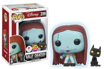Pop! Disney-Nbc Sally (Seated) (Glow in the Dark) with Cat (Flocked)