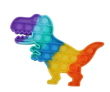 Pop-It Fidget Toy- Rainbow T-Rex - Star's Toy Shop